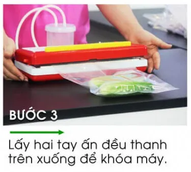 cách sử dụng máy hút chân không dz300b - bước 3