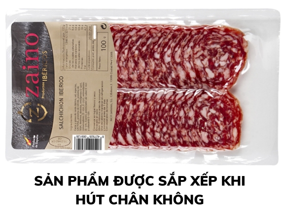 Sắp xếp sản phẩm đúng cách khi hút chân không