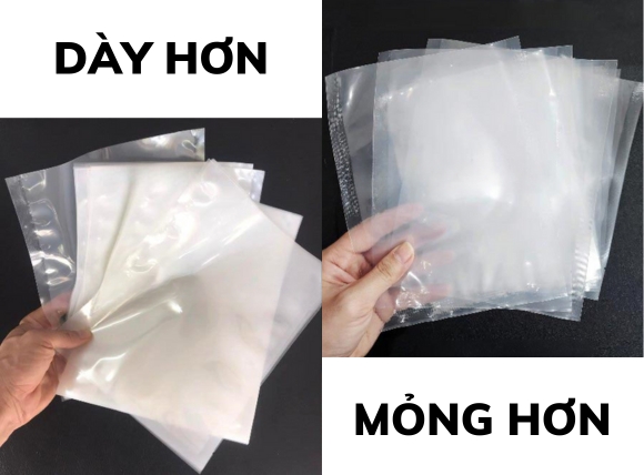 lựa chọn túi hút chân không có độ dày phù hợp