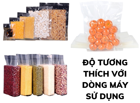 Độ tương thích của túi chân không với dòng máy sử dụng