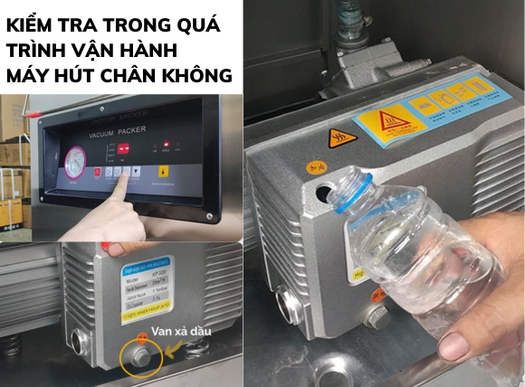 Kiểm tra và thay dầu bơm nếu cần thiết trong quá trình vận hành