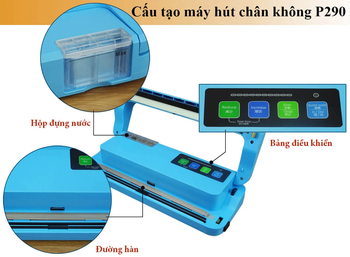 Cấu tạo máy hút chân không thực phẩm P290