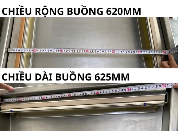 Kích thước buồng hút máy hút chân không DZ600