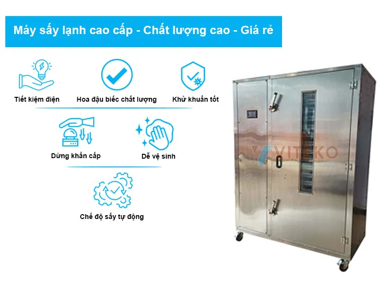 máy sấy lạnh hoa đậu biếc