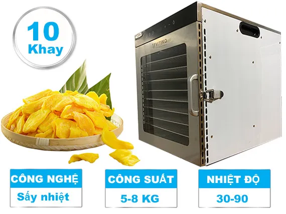 máy sấy mít mini - Máy sấy hoa quả 10 khay