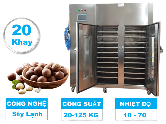 máy sấy lạnh hạt macca AGHD-15ELC