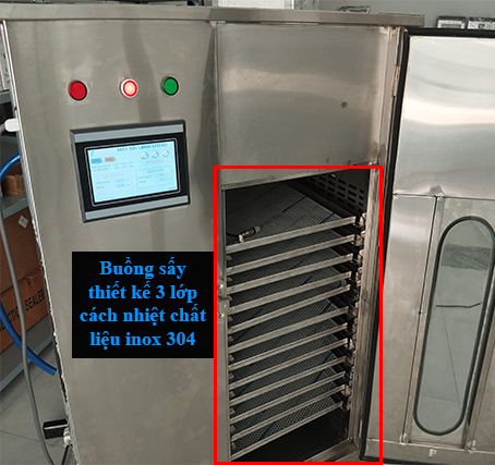 cấu tạo buồng sấy - máy sấy lạnh mini 10 kg
