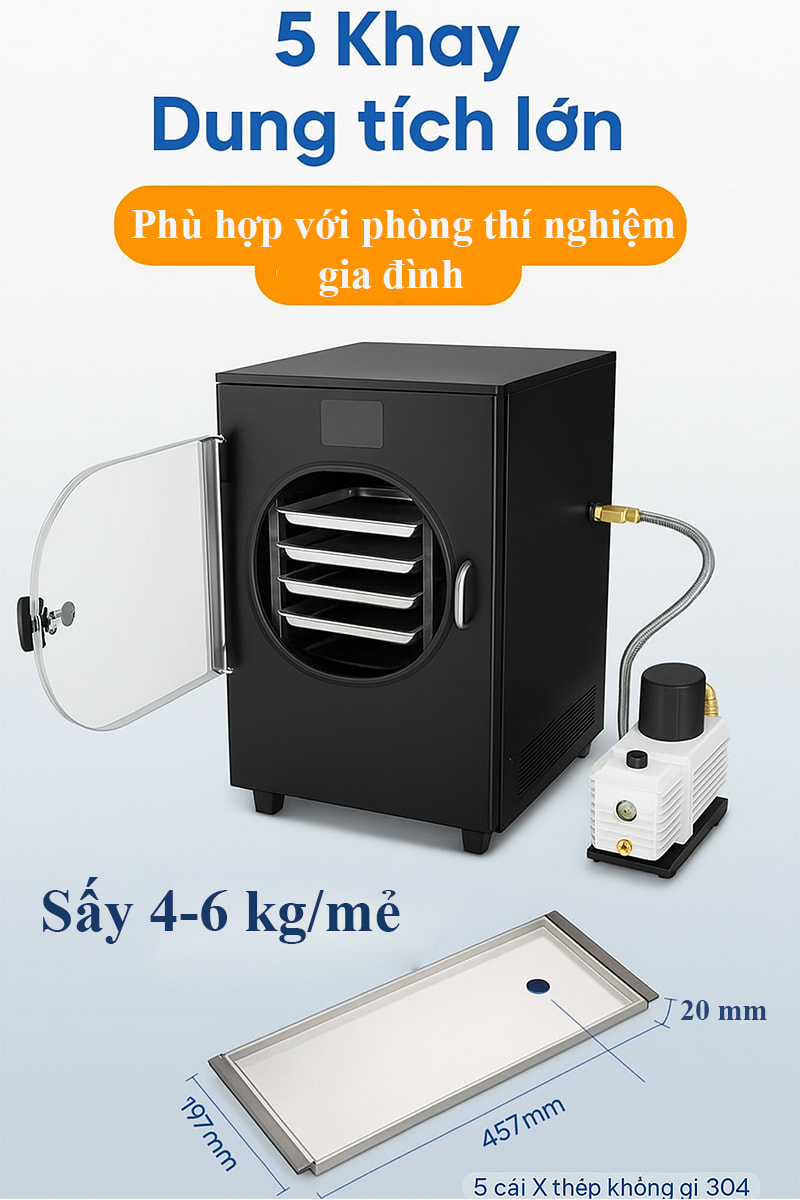 máy sấy thăng hoa gia đình 5kg