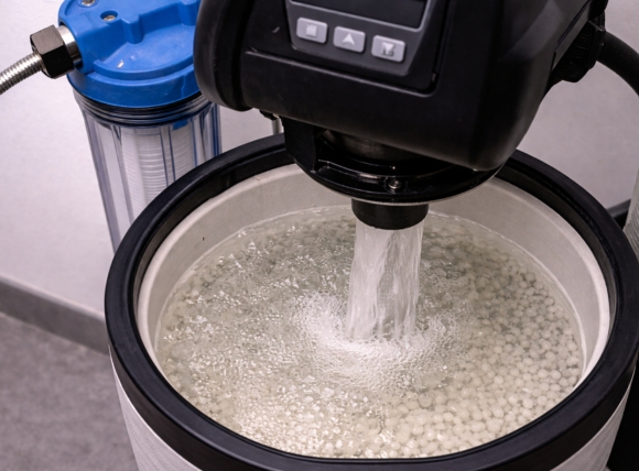 Bước rửa xuôi và châm nước muối hoàn tất toàn bộ chu kỳ tái sinh