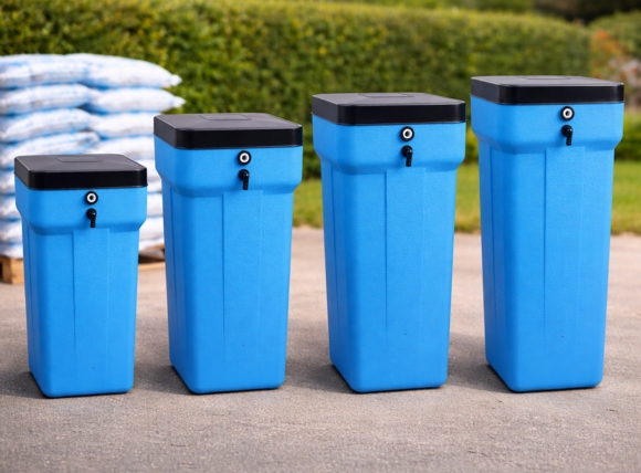 Dung tích bình chứa muối được xác định theo thể tích hạt trao đổi ion