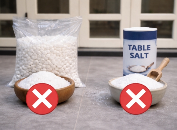 Muối mỏ và muối ăn thông thường không phù hợp