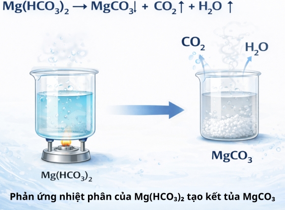 Cơ chế hình thành lớp cáu cặn (limescale) bám trên thanh nhiệt và đáy ấm đun