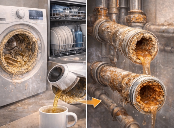 Tác hại đối với thiết bị gia dụng và đường ống