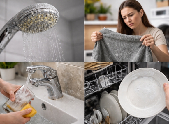 Nước cứng tác động tiêu cực đến sinh hoạt hàng ngày