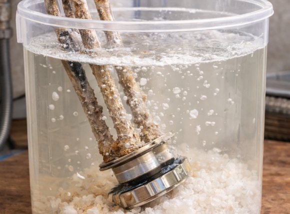 Cơ chế tác động chậm lên lớp cáu cặn đã hình thành