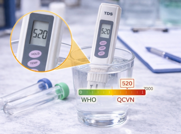 Ngưỡng TDS theo tiêu chuẩn QCVN và WHO