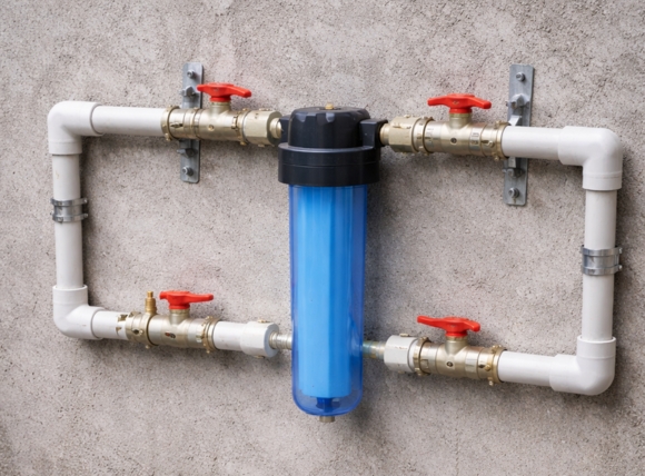 Lắp bộ lọc thô và van bypass trước khi thi công