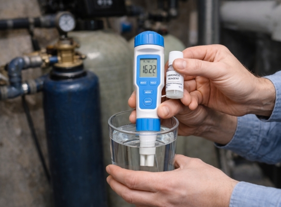 Đo độ cứng nước đầu vào thực tế