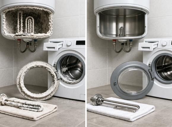 Giảm đóng cặn canxi trong bình nóng lạnh và máy giặt