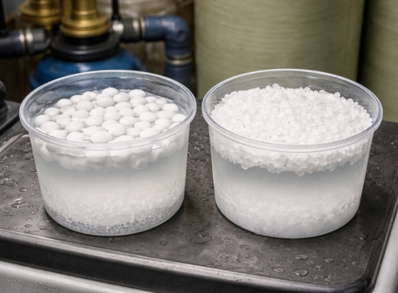 Muối viên (Pellets) và muối hạt có mức độ hòa tan khác nhau