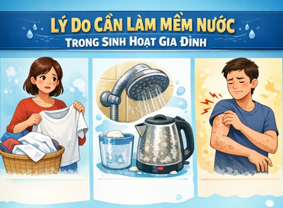 Lý do cần làm mềm nước trong sinh hoạt gia đình