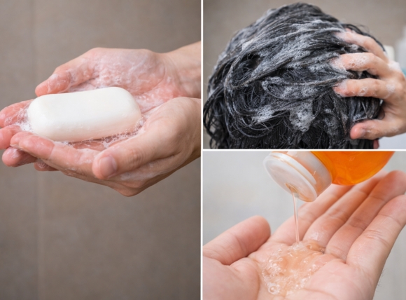 Dấu hiệu 4: Xà phòng, dầu gội tạo rất ít bọt, tiêu hao nhanh hơn bình thường