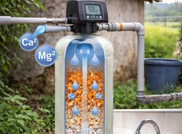 Làm mềm nước qua cột nhựa trao đổi ion