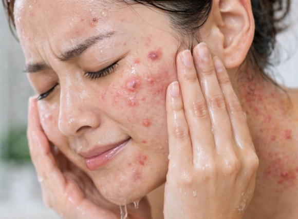 Nước cứng làm trầm trọng thêm eczema và mụn trứng cá