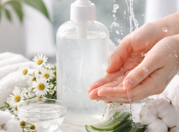 Nước mềm làm dịu da nhạy cảm và giảm phản ứng viêm