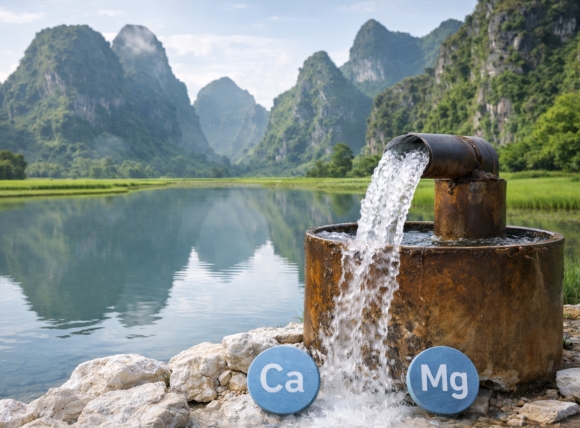 Đặc thù địa chất vùng đá vôi tại Việt Nam làm tăng hàm lượng khoáng nước ngầm