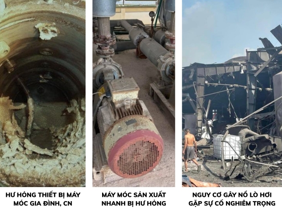 Tác hại của nước cứng đối với thiết bị sinh hoạt và công nghiệp