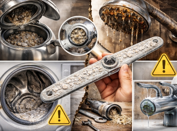 Dấu hiệu trên thiết bị là cách nhận biết nước cứng