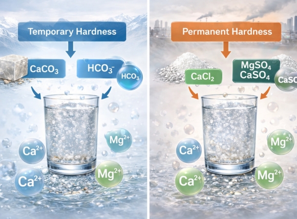 Nước cứng được phân thành hai loại dựa trên thành phần muối