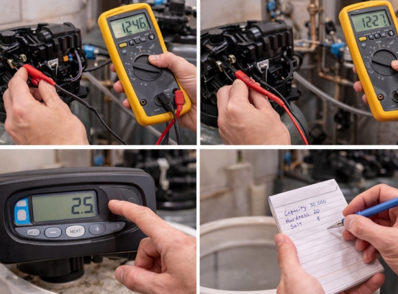 Kiểm tra van điều khiển và thông số cài đặt hàng tháng