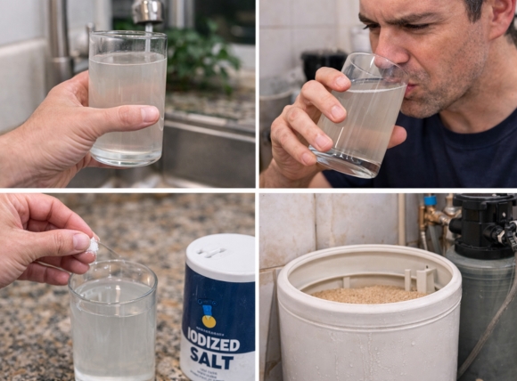 Nước có vị mặn sau khi hệ thống hoàn nguyên xong