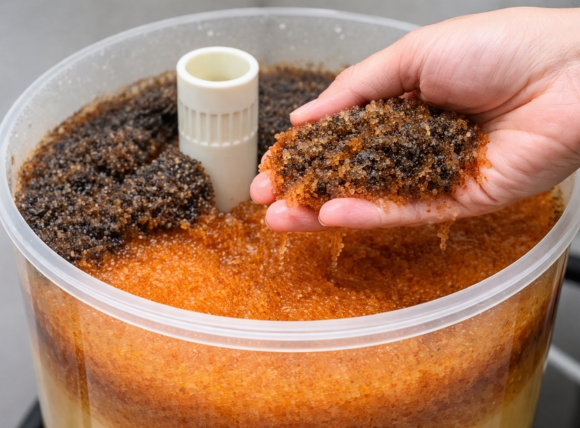 Hạt nhựa mất khả năng hoàn nguyên bằng muối