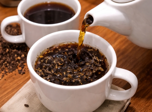 Nước chuyển màu đen khi đun nấu hoặc pha trà