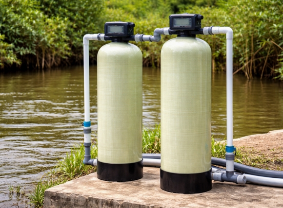 Nước nhiễm phèn, nước mặn hoặc nước lợ ưu tiên cột lọc Composite