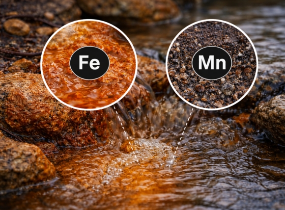 Sắt và mangan nồng độ cao trong nước đầu nguồn