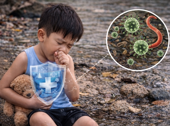 Trẻ em có hệ miễn dịch yếu nên chịu tác động nặng nề