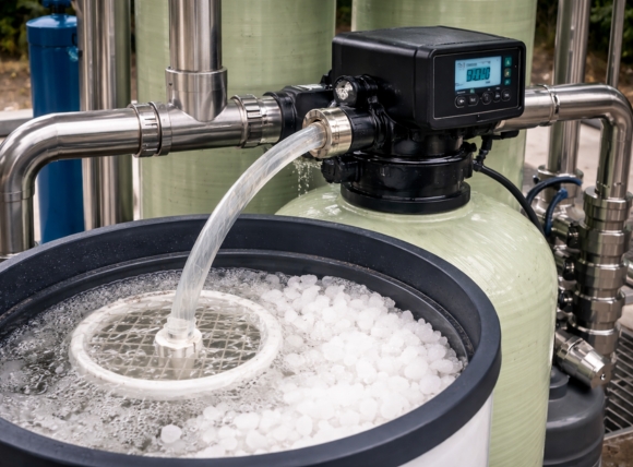 Van 5 cửa tự động hút muối hoàn nguyên hạt nhựa trao đổi ion