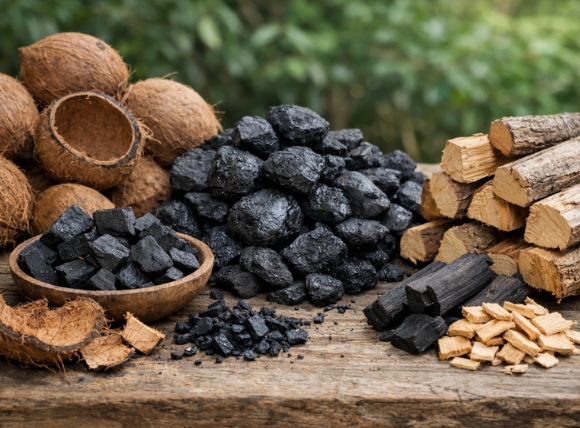 Nguồn gốc nguyên liệu là gáo dừa, than đá và gỗ