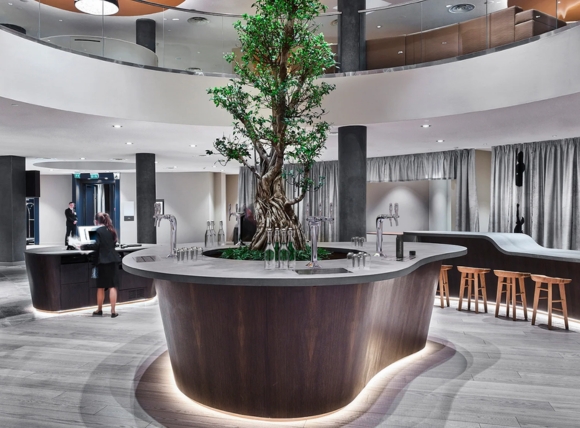 Hệ thống lọc nước uống ở trung tâm khách sạn