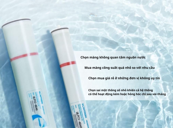 Vấn đề khi lựa chọn mua màng lọc RO