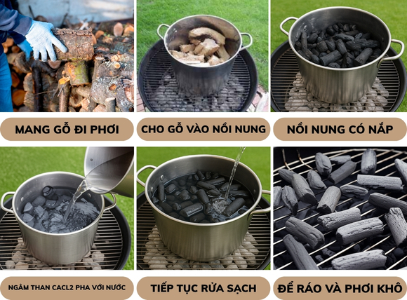 Cách làm than hoạt tính từ gỗ qua 6 bước