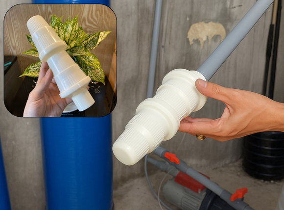 Bước 2: Lắp lưới cột lọc - Cách lắp đặt cột lọc composite chi tiết