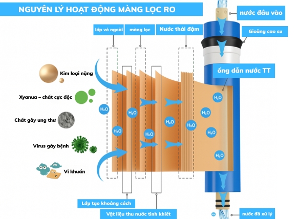 Nguyên lý hoạt động của màng lọc RO
