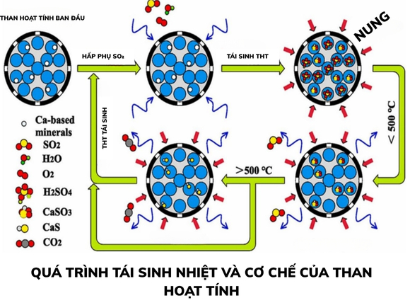 Quá trình tái sinh nhiệt và cơ chế của than hoạt tính