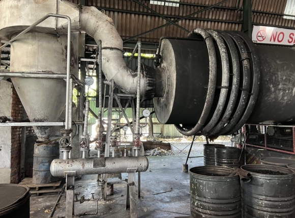 Quá trình sản xuất than hoạt tính bằng lò ngang hiện đại