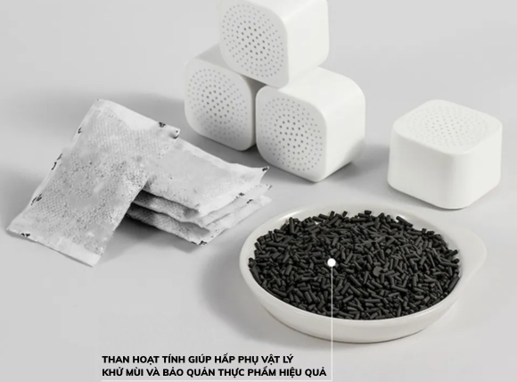 Than hoạt tính giúp hấp phụ vật lý khử mùi và bảo quản thực phẩm hiệu quả